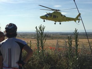 ciclista helicoptero